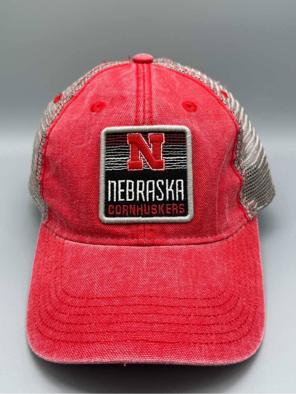 Legacy Nebraska Cornhuskers Red and Tan Mesh Trucker Hat